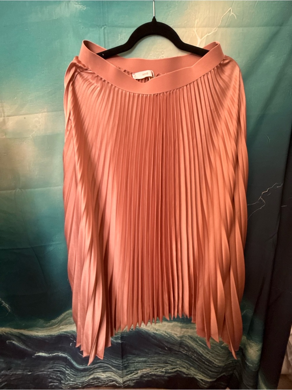 Pleated Midi Skirt in Dusty Rose